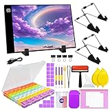 A3 Diamond Painting LED Licht,Einstellbare Helligkeit Diamant Painting Lichtplatten,mit USB Kabel Abnehmbaren Ständer,Ideal für 5D DIY Diamond Painting,Skizzieren,Designen
