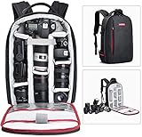 Beschoi Fotorucksack wasserdicht Kameratasche Kamerarucksack mit Laptopfach für Canon Sony Nikon Olympus SLR/DSLR Kamera, Objektiv und Zubehör, groß (schwarz)