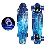 Domasvmd Skateboard, blinkende Räder, 55,9 cm