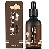 30 ml Selbstbräuner Gesicht,Dunkel Sunless Tanning Drop,Selbstbräunungs-Konzentrat,Serum für einen natürlich gebräunten Teint,Langanhaltende Bräune,Feuchtigkeitsspende,ohne Sonnenschäden (Braun)