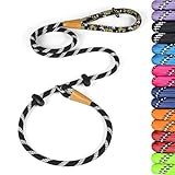 lynxking hundeleine reflektierende 180cm schleppleine zum Reinschlüpfen retrieverleine mit zugstopp Hund Leine Dog Leash mit Gepolsterter Griff zum Trainieren und Gassi gehen Reinschlüpfen
