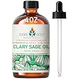 EVOKE OCCU Clary Salbei ätherisches Öl 118 ML, reines Salbeiöl für Diffusor Massage Duft Kerze Seifenherstellung- 4 FL Oz