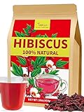 TeeLux Hibiskus Tee Lose 454g, Vegan, Reiner Natürlicher Hibiskusblüten, Säuerlich, Koffeinfrei, Aromatischer Hibiskustee Kräutertee, Laktosefrei