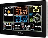Technoline WLAN WD2700, kostenlose DirektWetter App, 4-Tages-Vorhersage, Innen- und Außentemperatur, Innen- und Außenluftfeuchte, Windrichtung- und Geschwindigkeit, Niederschlagswahrscheinlichkeit