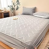 JIANINGHOME Matratzenschoner,90x200,Weiches, strapazierfähiges, reiches Spannbettlaken tiefer Tasche