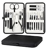 EYHLKM Nail Tools Set Nagelhautzange 18-TLG. Professionelles Maniküre-Set Edelstahl Nagelschneider Schere