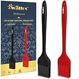 Walfos® Backpinsel Silikonpinsel,2er Set (21cm) Silikonpinsel Kuche Kochpinsel Hitzebeständiger Silikonpinsel Backpinsel für Kochen,BBQ Grillen,Kochpinsel in Lebensmittelqualität und BPA frei.