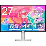 Dell USB-C Monitor,S2722QC,27 Zoll,3840 x 2160,LED LCD,IPS, 4ms, 60Hz,350cd/m²,USB-C, HDMI, Audio Out, AMD FreeSync, 3Jahre DELL Austauschservice,Platinum Silver