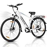 VARUN E Bike, 28 Zoll E-Bike Herren Damen mit 48V 499.2Wh Akku, Bis zu 100KM, 250W Motor, Elektrofahrräder E-Fahrrad mit Tempomat Modus, 7-Gang, LCD-Display, Pedelec Citybike EBike für Trekking