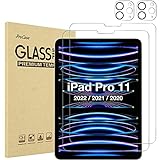ProCase 2+2 Pack Schutzfolie für iPad Pro 11 Zoll 2022/2021/2020/2018 (4./3./2./1. Generation) 9H Gehärtetes Glas mit Kamera Schutz Folie Screen Protector für iPad Pro 11'
