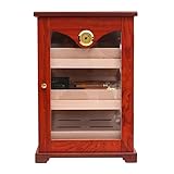 Tragbarer Zigarrenhumor Zigarren-Humidor aus Zedernholz mit Hygrometer, Luftbefeuchter-Schloss, Zigarren-Humidor-Box, Schrank, feuchtigkeitsspendende Display-Box, passend for 100 Stück Zigarrenkiste