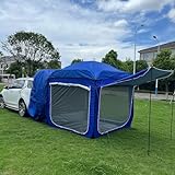 JCSRYD Heckzelt SUV Gestänge Inklusive Heckklappen-Markisenzelt, 2 M, wasserdichte Fahrzeugmarkise mit Platz für Camping, für Van/SUV/LKW/Wohnmobil (Color : Blue)