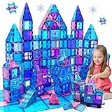 Magnetische Bausteine 102 Teile Magnetbausteine Spielzeug ab 3 Jahre Magnete Kinder Magnetspielzeug Mit Riesenrad/2 Autos Montessori Kinderspielzeug ab 3 4 5 6 7 8 9+ Jahre Junge Mädchen Geschenke