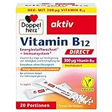 Doppelherz Vitamin B12 DIRECT – Vegan und hochdosiert – Vitamin B12 trägt zur Verringerung von Müdigkeit und Erschöpfung bei – 20 Portionen