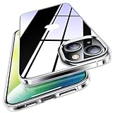 TORRAS Crystal Clear für iPhone 15 Hülle [Absolut Nie Vergilbung & Militär-Grade Stoßfest] Hülle iPhone 15 Case Silikon Soft Dünne Handyhülle iPhone 15 Weicher Griff Kratzfest Transparent