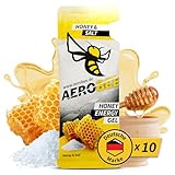 AEROBEE Energy Gel Classic - Honey & Salt 10 x 26g [100% Natürliches Energie aus Honig] richtig leckeres Sportgel für den Ausdauersport, Energy Gel Laufen, Power Sport, Sportnahrung