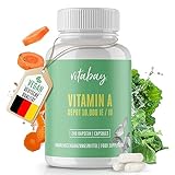 Vitabay Vitamin A hochdosiert Kapseln - 240 Vitamin A Kapseln 10000 IE (3.000 µg) VEGAN - Vitamine A Retinol hochdosiert Vitamin A Retinol Vit A Vitamin A