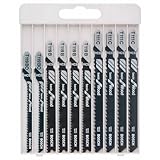 Bosch Professional 10tlg. Stichsägeblatt Set Basic for Wood (für Holz, Zubehör Stichsäge) Schwarz