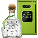 PATRÓN Silver Premium-Tequila aus 100 % besten blauen Weber-Agaven, in Mexiko in kleinen Chargen handdestilliert, perfekt für Margaritas & Cocktails, 40% Vol., 70 cl/700 ml