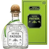 PATRÓN Silver Premium-Tequila aus 100 % besten blauen Weber-Agaven, in Mexiko in kleinen Chargen handdestilliert, perfekt für Margaritas & Cocktails, 40% Vol., 70 cl/700 ml