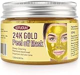 24K Gold Gesichtsmaske, Mitesserentferner Maske, Peel Off Gesichtsmasken für Anti-Aging Anti-Falten-Gesichtsbehandlung Porenminimierer, Akne-Narben-Behandlung