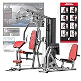 Sportstech Einzigartige Premium Kraftstation HGX100/HGX200/HGX300 für unzählige Trainingsvarianten, Multifunktions-Homegym mit Stepper oder Beinpresse, Fitnessstation aus Eva Material für Zuhause