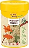 sera Goldy Nature 100 ml - Goldfischfutter für gesundes Wachstum & prächtige Farben, Fischfutter fürs Aquarium, Flockenfutter mit hoher Futterverwertbarkeit und somit weniger Algen