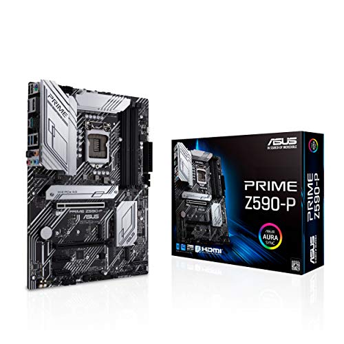 ASUS Prime Z590-P Gaming Mainboard Sockel Intel LGA 1200 (Intel Z590, ATX, PCIe 4.0, 3x M.2, USB 3.2 Gen 2x2, Thunderbolt 4)
