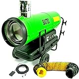BAUTEC Ölheizer 80 kW indirekte Heizkanone Heizgerät Dieselheizer mit Kamin (Leistung: 80 kW)