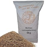 Mühlen Leinsaatschrot/Leinsamen geschrotet 5 kg braun in bester Qualität, frisch aus der Rätze-Mühle 5000g