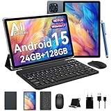 TABWEE Android 15 Tablet mit Tastatur - 24GB RAM+128GB ROM+2TB TF, Octa Core, Gaming Tablet 11 Zoll, Widevine L1, 1920x1200 FHD+IPS, 8000mAh Akuu, Gemini AI, 13MP+5MP KI Kamera, Face ID, 5G WiFi, GPS