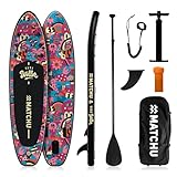 MATCHU - Aufblasbares Sup Board - Paddelbrett - Limited Edition - Zertifikat - Komplettset - 320x81x15 CM - 150 KG belastbar - Art Collection (YeYe Weller Collection)
