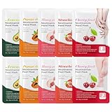 10 Paar Frucht Fussmaske & Handmaske - Natürlich Sanft Handmaske für Sehr Trockene Hände - Feuchtigkeitsspendende Fussmaske Socken - Hornhautentferner Hand Mask und Fußmaske für Frauen Männer