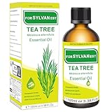 FORSYLVANEST Teebaumöl 100 ml 100% Rein Natürlich Aromatisches Öl für Massage, SPA, Haut- und Haarpflege Beutel 3,38 fl.oz (100ml, Tea Tree)