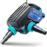 Teicher Teichpumpe [Neues Modell] EP-5200X – Energie Effizient Filterpumpe für außen Gartenteich, Bachlauf, Wasserfall, Filter Teich Pumpe IPX8 Norm