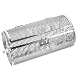 FONDOTIN Backkäfig -Backtrommel edelstahlgrill drehspieß Halterung Rollgrillkorb Rotisserie Korb Drehspießkäfig für Heißluftfritteuse Korb zum Grillen von Fisch rostfreier Rotisserie -Korb