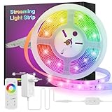 Mordx LED Strip 5 m RGB LED Strip,Farbwechsel LED Lichterkette 5M mit Fernbedienung und Ladegerät,Dimmbar Farbwechsel,Timing Einstellungen,für Partys,Spielzimmer,Schlafzimmer