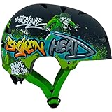 Broken Head Skate Boner - Skaterhelm und Fahrradhelm - für MTB, BMX, Skates und Skateboard - Größenverstellbar (L (58-61 cm))