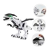 Sosoport -Ornamente interaktives kinderspielzeug Kreatives Kid Toys Haushalt Dinosaurier Schreibtisch-Dinosaurier Kunststoffe und elektronische Komponenten Weiß