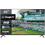 CHIQ L40G7V 40-Zoll-TV-Gerät, Google TV, FHD, rahmenloses Design, Google Assistant, Google Play, Chromecast Built-in, Dreifach-Radio (DVB-T2/S2/C), 5G WLAN, Bluetooth, HDMI ARC, USB2.0, CI+