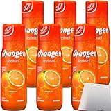 Gut & Günstig Orange Getränkesirup 6er Pack (6x500ml Flasche) + usy Block