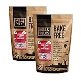 Mill & Folks Bake-Free Kohlenhydratarme, proteinreiche Mehlmischung für weiches Sportbrot, 2 x 900 g | Vegan und glutenfrei