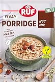 RUF Veganes Porridge Nuts & Oats, Oatmeal mit Mandeln, Haselnüssen & Leinsamen, einfache Zubereitung, im praktischen Portionsbeutel, 1 x 60 g