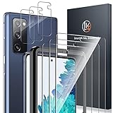 LK 6 Stück Schutzfolie Kompatibel mit Samsung Galaxy S20 FE Panzerglasfolie, 3 Schutzfolie und 3 Stück Kamera Displayschutzfolie, 9H Härte, HD Klar Glas Displayschutz, Kratzen