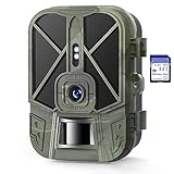 Wildkamera mit Bewegungsmelder Nachtsicht - 50MP 4K Wildtierkamera mit 940nm IR LEDs 120° Erfassungs Winkel 0,2s Schnelle Trigger Wasserdicht Jagdkamera mit 32G Speicherkarte, für Wildbeobachtung