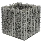 vidaXL Gabione Hochbeet 50x50x50cm Steinkorb Drahtkorb Blumentopf Pflanzkübel