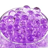 Wasserperlen 50g Gel-Kugeln, zum Befüllen von Vasen, für schwimmende Perlen, Herstellung von schwimmenden Kerzen, Vasenfüllung und Dekoration, 2,5 – 3 mm, Violett