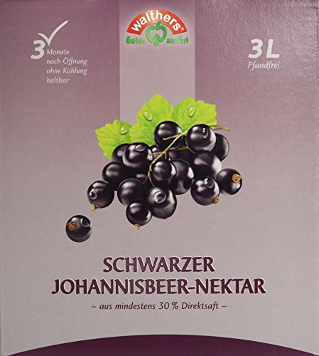Walthers Schwarzer Johannisbeer-Nektar (1 x 3 l Saftbox)
