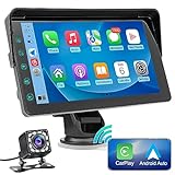 2024 Newest Wireless Apple Carplay&Android Auto,Portable TouchScreen Automatic Multimedia Player,Autoradio with Mirror Link/Siri/FM/1080p Backup Camera/Bluetooth/GPS/Navigation Screen for All Vehicles