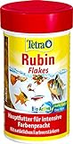 Tetra Rubin Flakes - Fischfutter in Flockenform mit natürlichen Farbverstärkern, unterstützt eine intensive Farbenpracht der Fische, 100 ml Dose